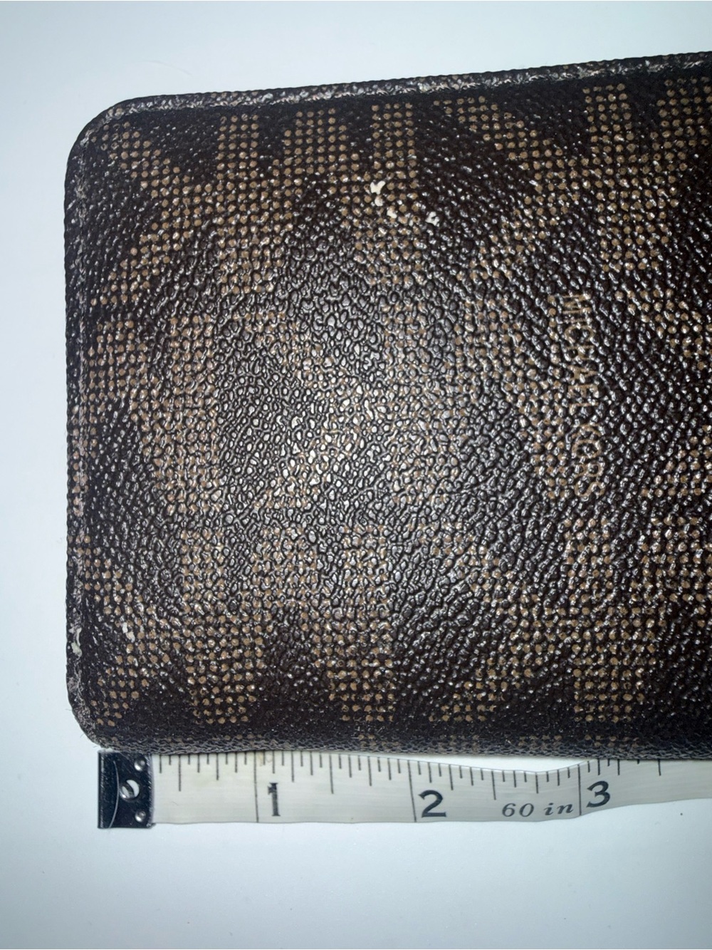 Used-Michael Kors Dark Brown Signature Zip-Around Wallst - Picture 3 of 8